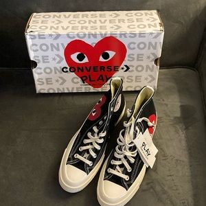 Pristine Never Worn Comme des Garcons x Chuck Taylor Converse high tops! Get’em!